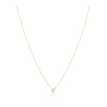 Christie CZ Necklace in gold with dainty chain and stone