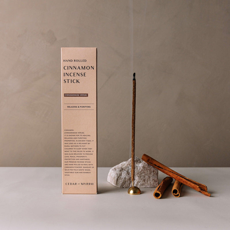 Mini cinnamon incense sticks with natural binders