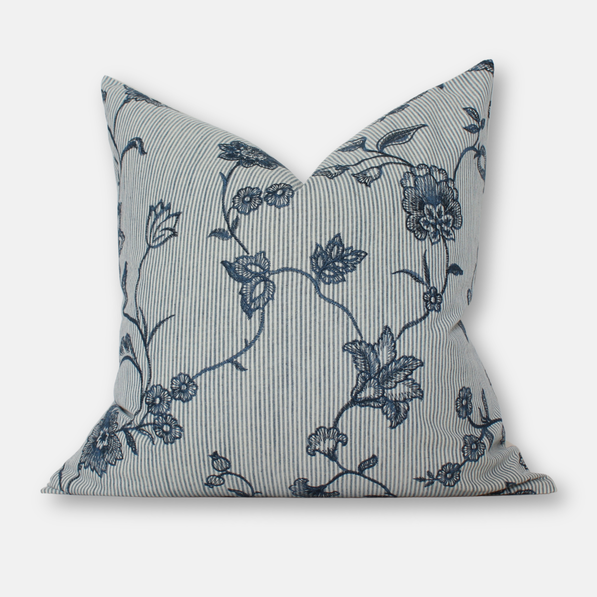 Veera blue and white floral pillow cover