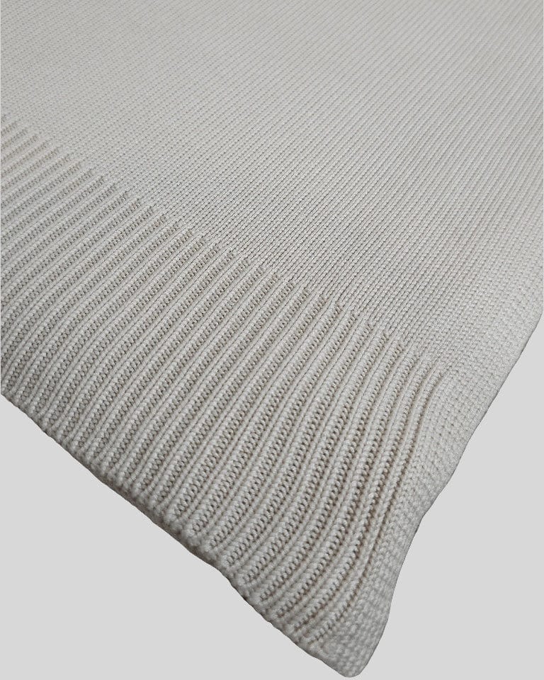 Classic Drift bamboo knit throw blanket in Warm Sand – view 9