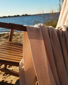 Classic Drift bamboo knit throw blanket in Warm Sand – view 4