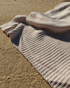 Classic Drift bamboo knit throw blanket in Warm Sand – view 2