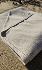 Classic Drift bamboo knit throw blanket in Warm Sand – view 5
