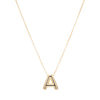 Classic Gold Initial Necklace with bold letter pendant