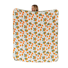 Clementine Kids Throw Blanket with citrus fruit print