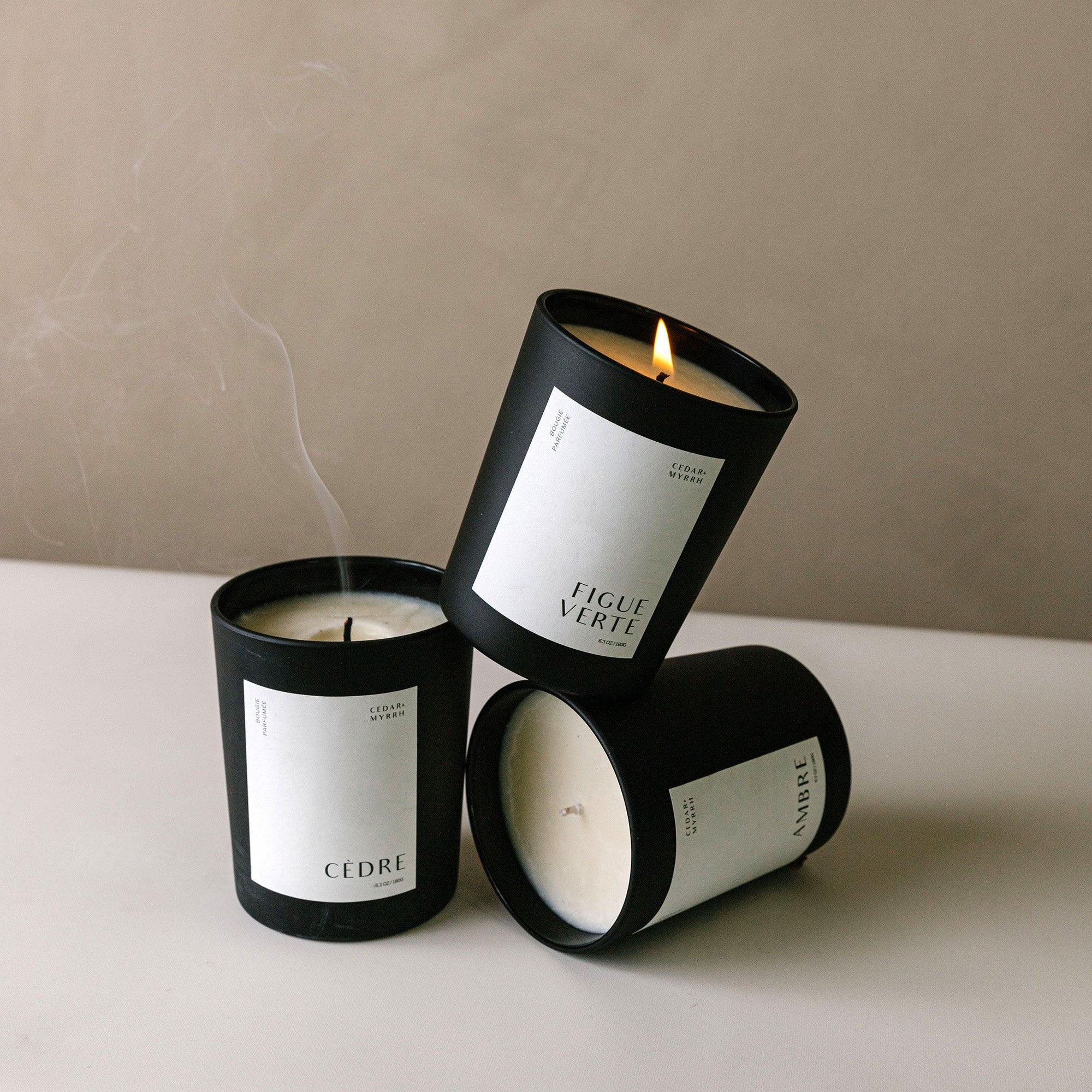 Cedar and Myrrh Bougie Parfumée Figue Verte candle