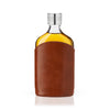 Parker leather-wrapped glass flask with stainless steel cap