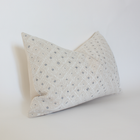 Odette beige dotted texture pillow cover, view 4