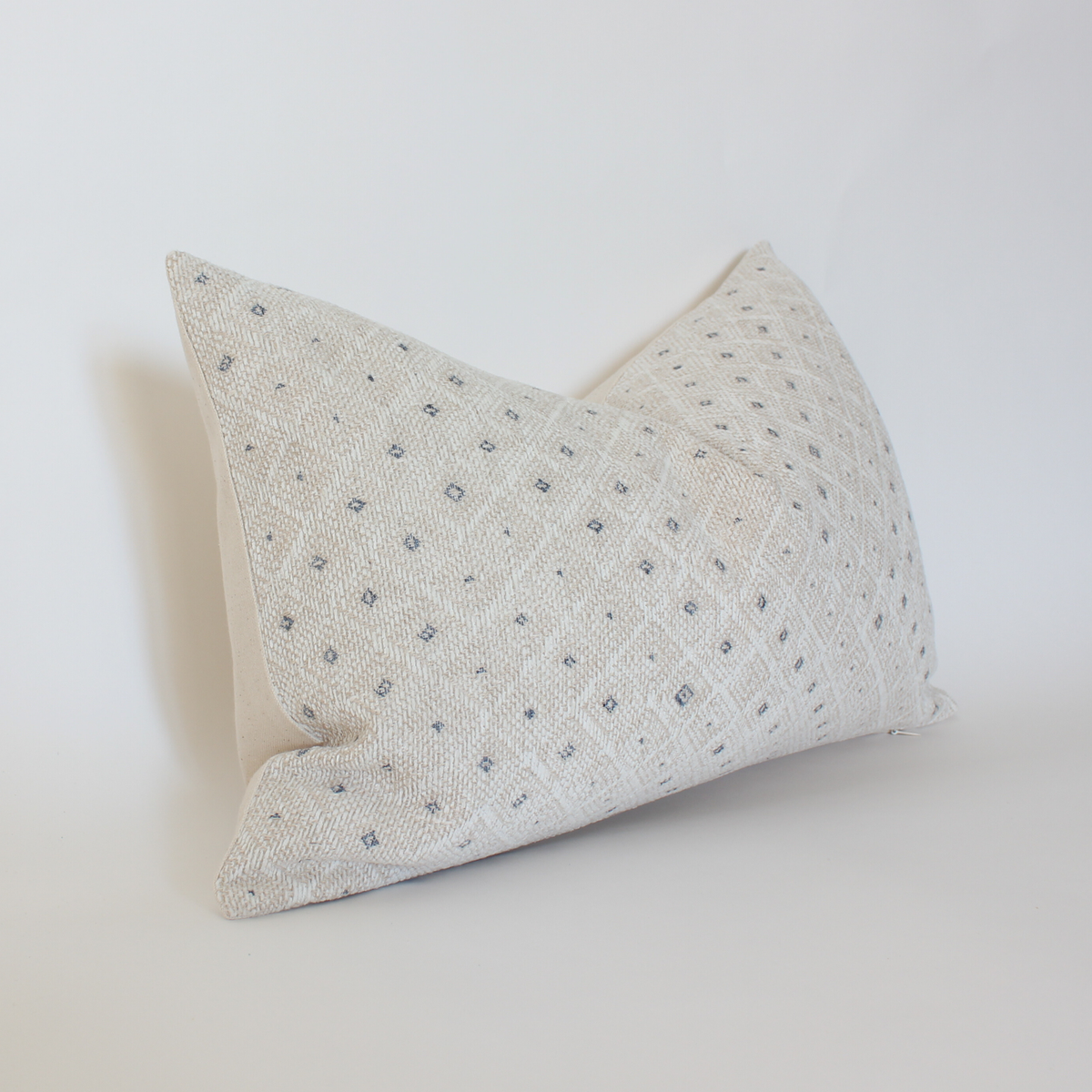 Odette beige dotted texture pillow cover, view 4