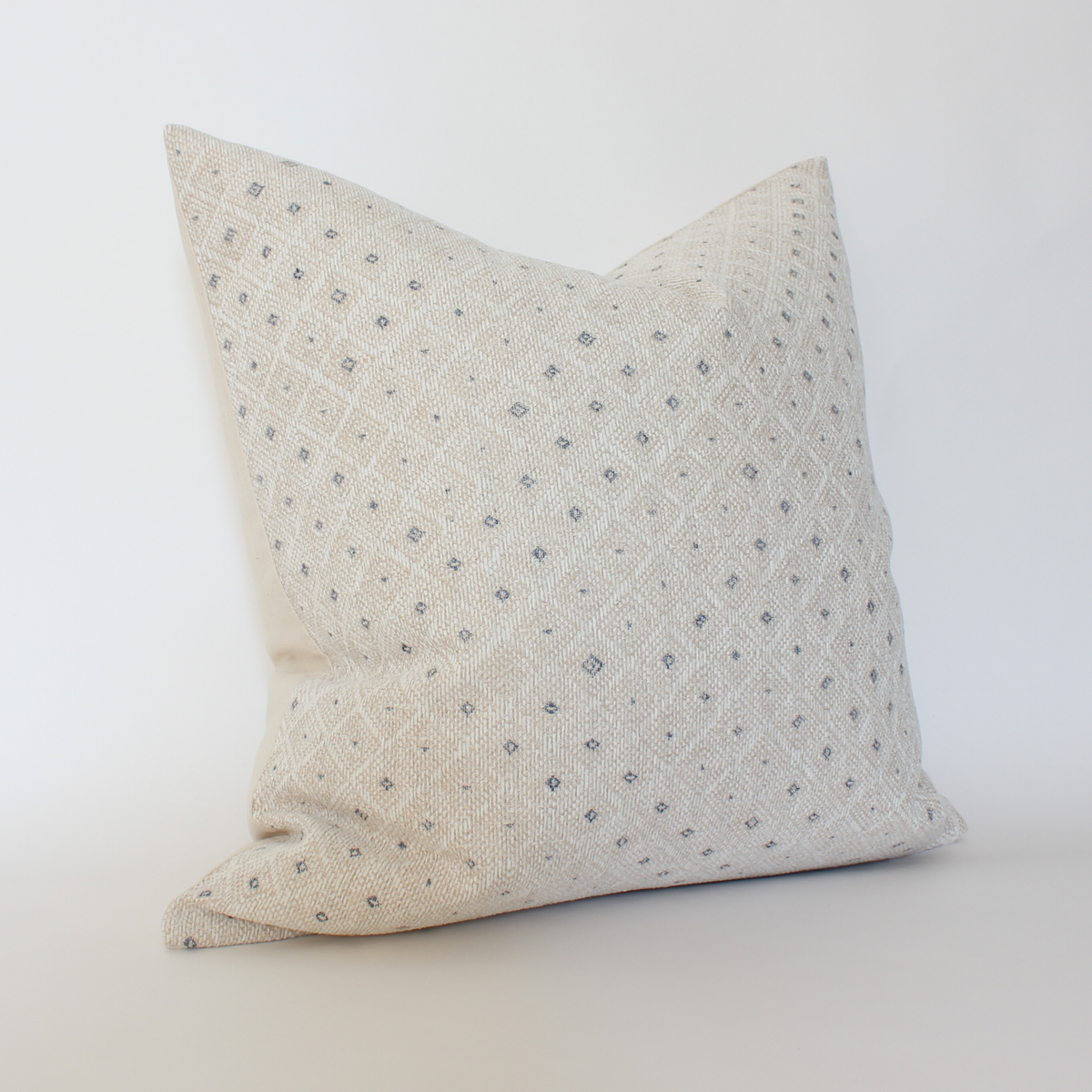 Odette beige dotted texture pillow cover, view 8