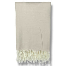 Cozy Cream Fringe Throw Blanket