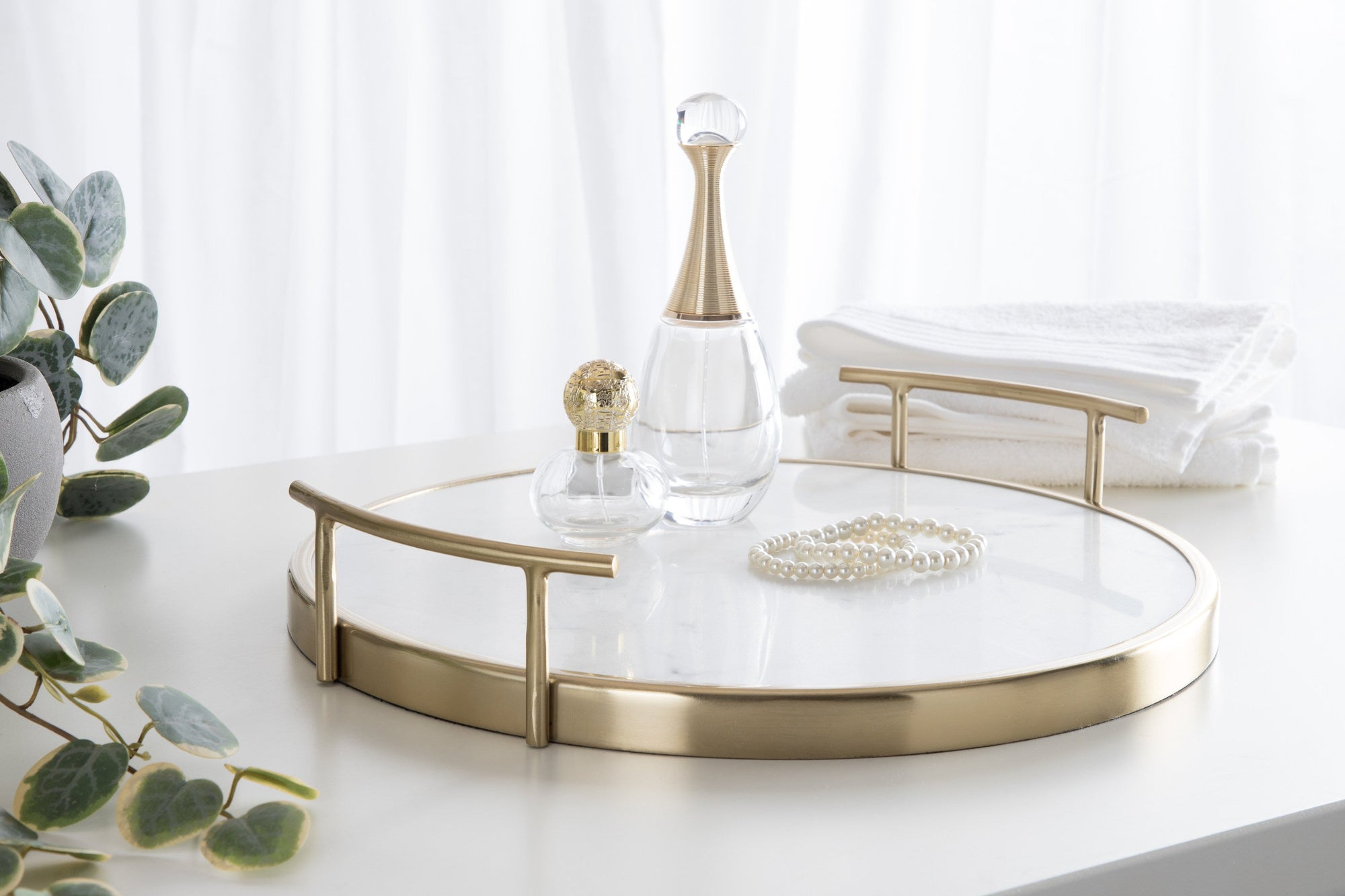 Marbury Round Metal Tray