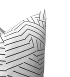 Deconstructed Stripe Pillow Cover in Black, Indoor Outdoor Pillows, Schumacher Textiles