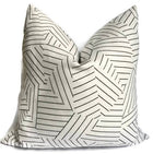 Deconstructed Stripe Pillow Cover in Black, Linen Pillows, Schumacher Textiles