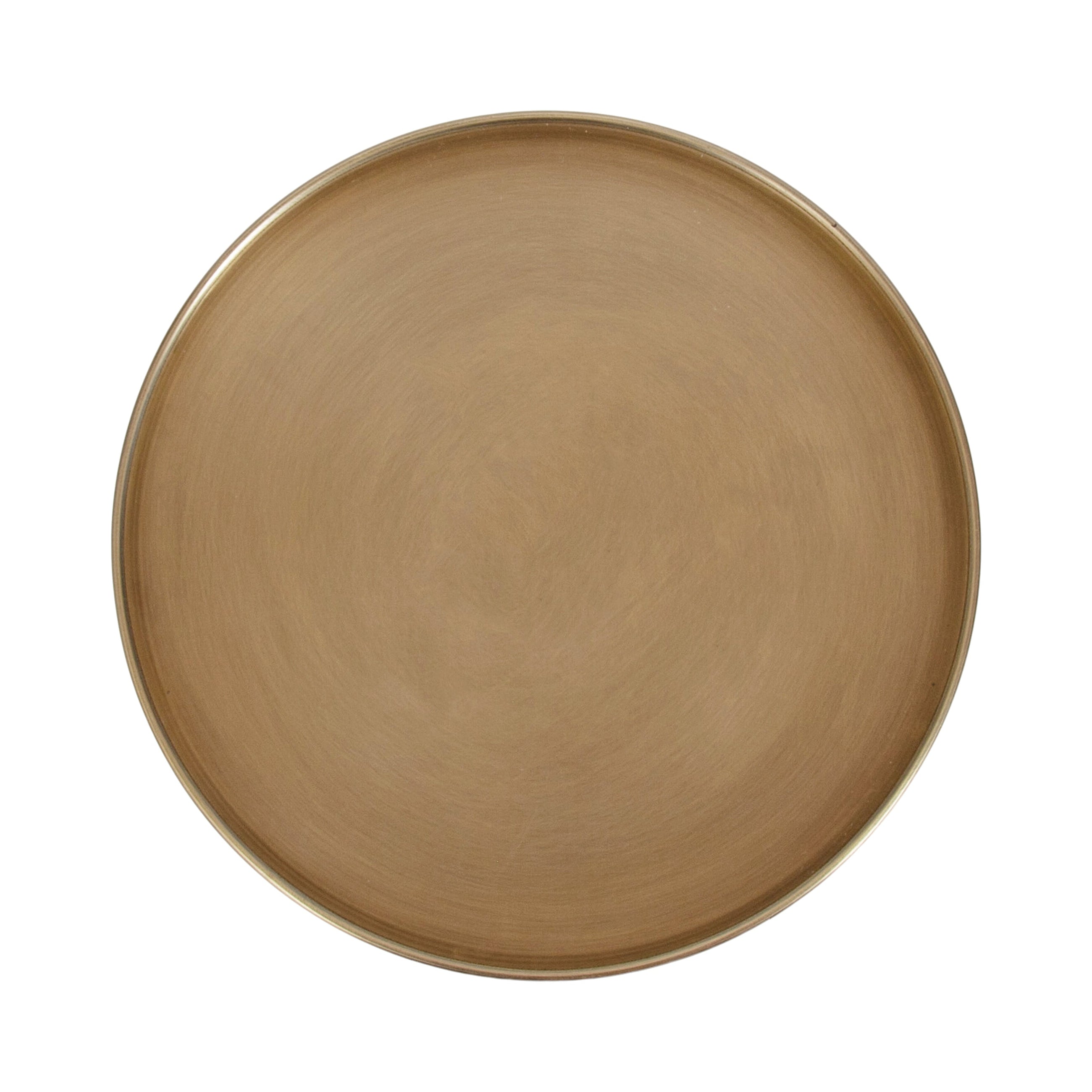 Tira Round Metal and Wood Side Table