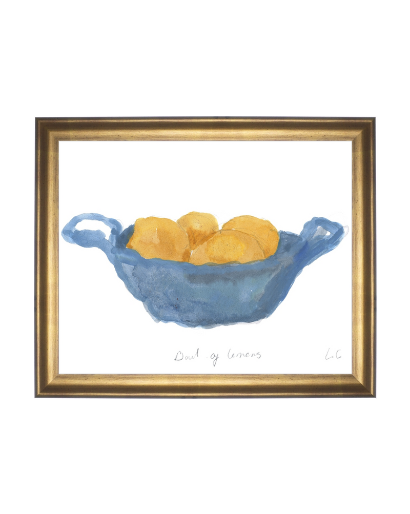 Bowl of Lemons still life art print, view 2
