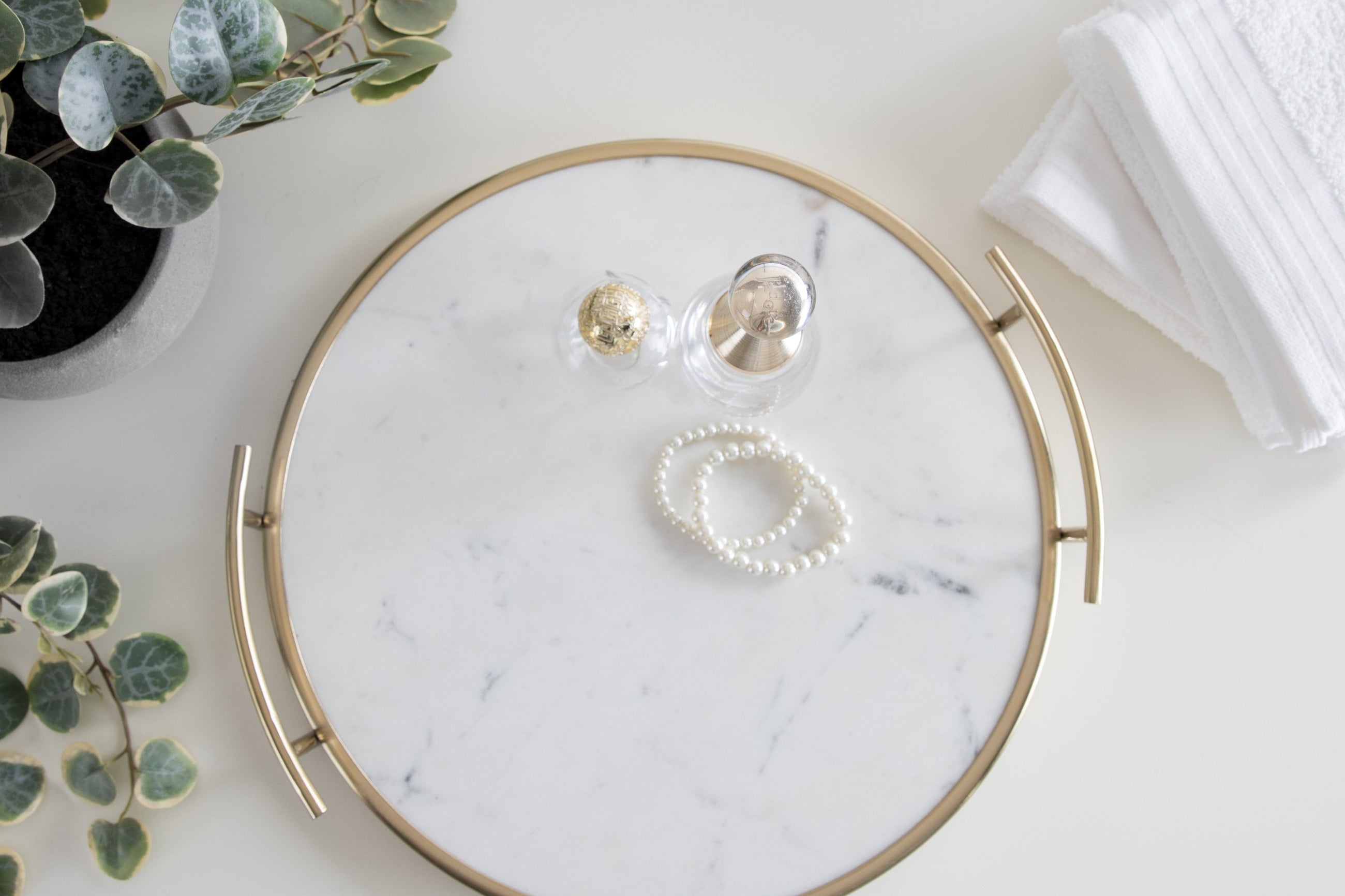 Marbury Round Metal Tray