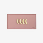 Non-slip baby placemat with travel band rolled up