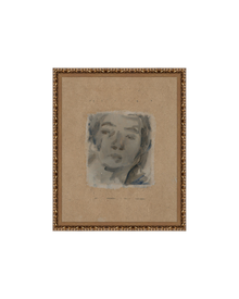 Bemused muted portrait art print, view 4