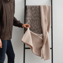 Flo Brown handloom merino wool throw, 53x53 – One Affirmation