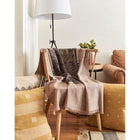 Flo Brown handloom merino wool throw, 53x53 – One Affirmation