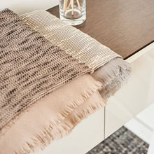 Flo Brown handloom merino wool throw, 53x53 – One Affirmation