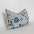 Veera blue and white floral pillow cover, view 4