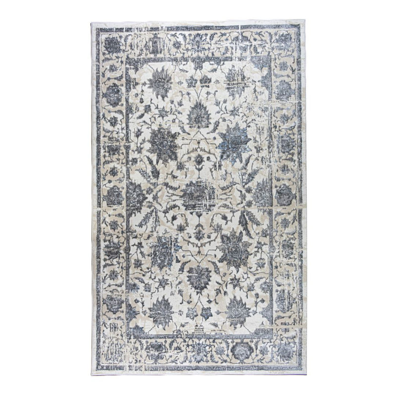ROY's Home High&Low Area Rugs, Classic Pattern - Shiny Ivory,Grey,Beige Yarn