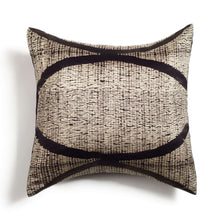 Arc Black shibori print mulberry silk pillow cover, 20x20 – One Affirmation