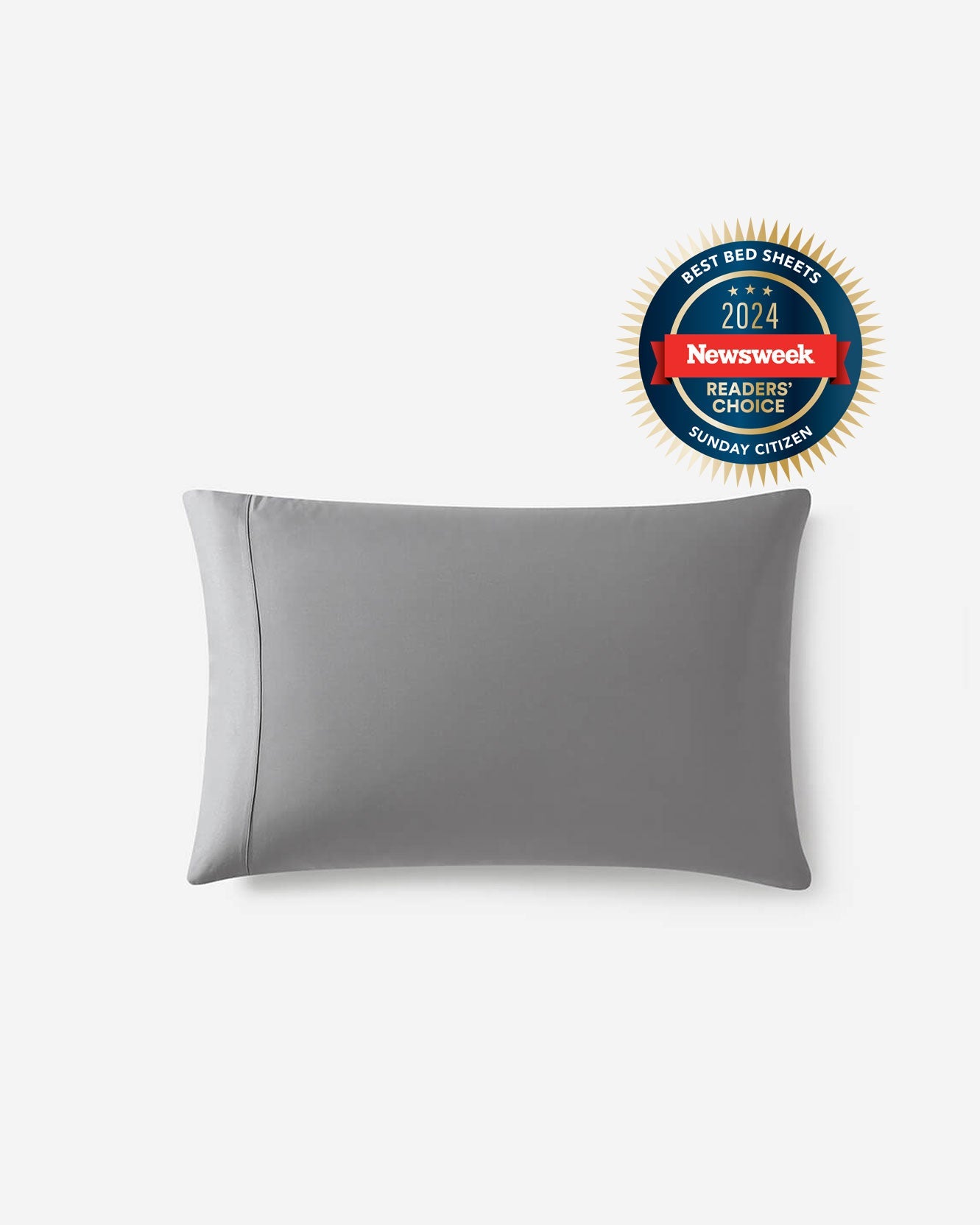 Close-up of silky bamboo pillowcase fabric in soft neutral tone