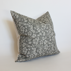 Georgia charcoal and cream floral pillow cover, view 3