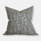 Georgia charcoal and cream floral pillow cover