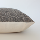 Nyla taupe and gray geometric pillow cover, view 6