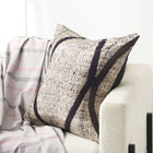 Arc Black shibori print mulberry silk pillow cover, 20x20 – One Affirmation