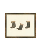 Holiday Stockings minimal Christmas art print