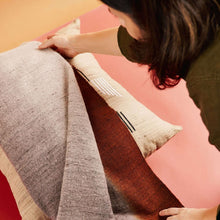 Simply Taupe brown gray hand spun merino handloom throw – One Affirmation
