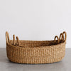 Harvest oval tray baskets in natural brown tones