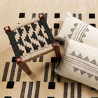 Kora white and black handloom small lumbar pillow cover, 15x25 – One Affirmation