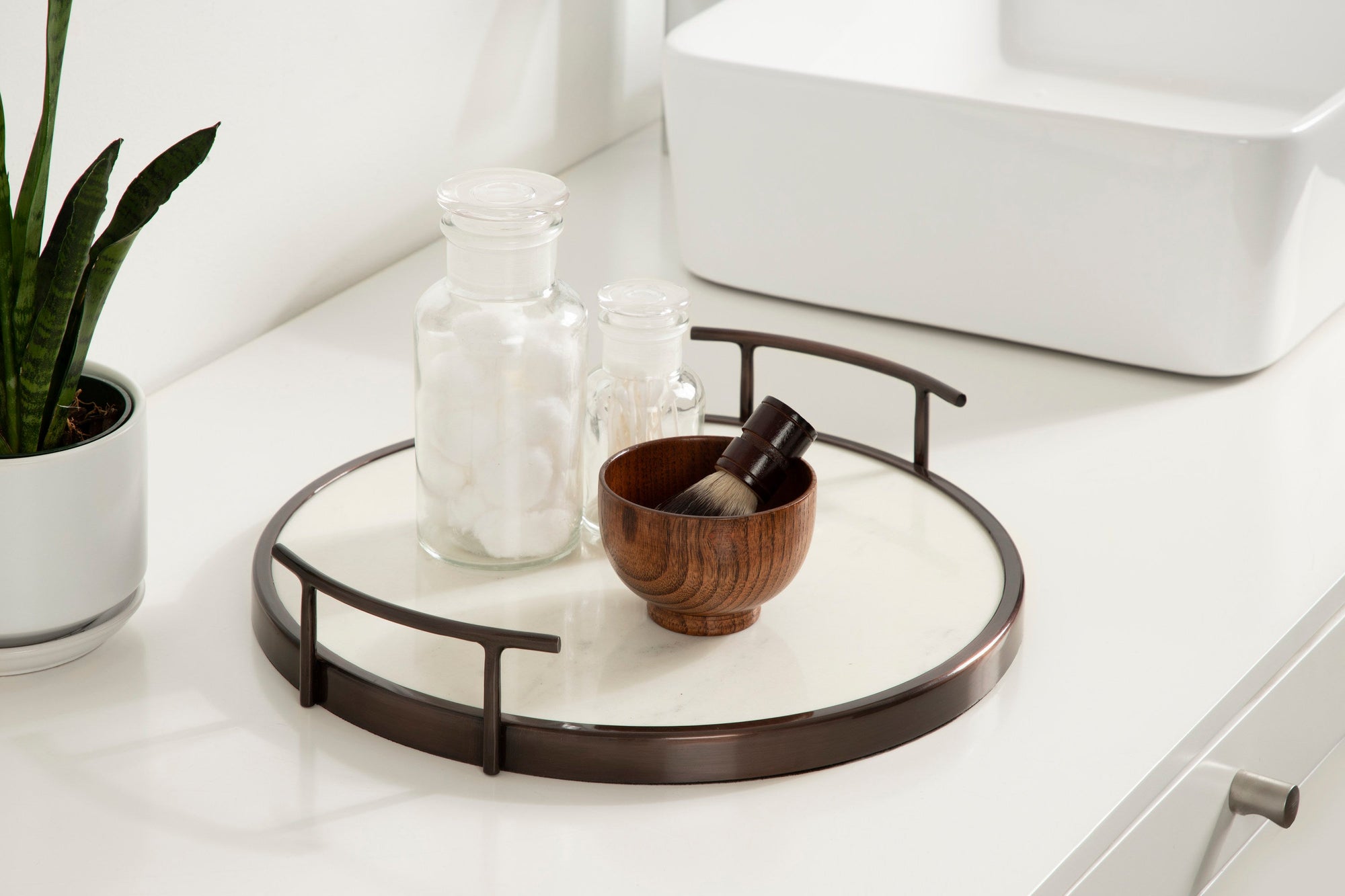 Marbury Round Metal Tray