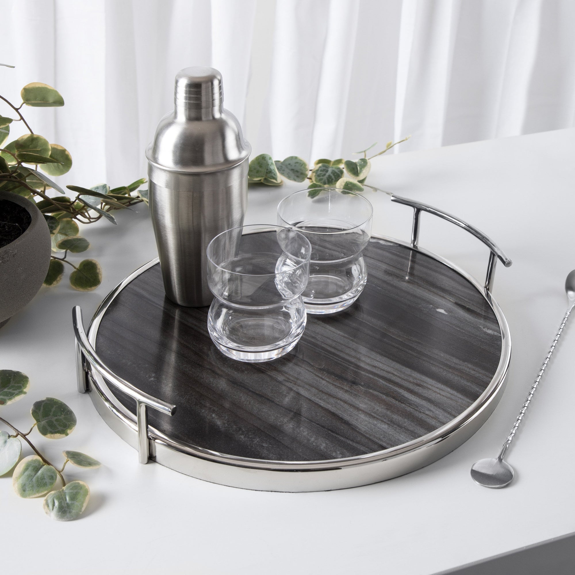Marbury Round Metal Tray