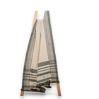 Solitaire white handwoven Indian wool throw blanket – view 4