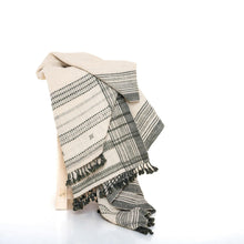 Solitaire white handwoven Indian wool throw blanket – view 7