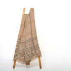 Ruby tan handwoven Indian wool throw blanket – view 5