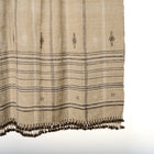 Tanishq tan plaid handwoven Indian wool throw blanket – view 2