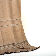Sunstone camel tan handwoven Indian wool throw blanket – view 8