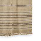 Opal beige tan handwoven Indian wool throw blanket – view 2
