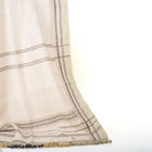 Alabaster off white handwoven Indian wool throw blanket – view 7