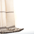 Vajra white handwoven Indian wool throw blanket – view 2