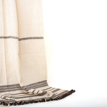 Vajra white handwoven Indian wool throw blanket – view 2