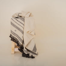 Vajra white handwoven Indian wool throw blanket – view 3